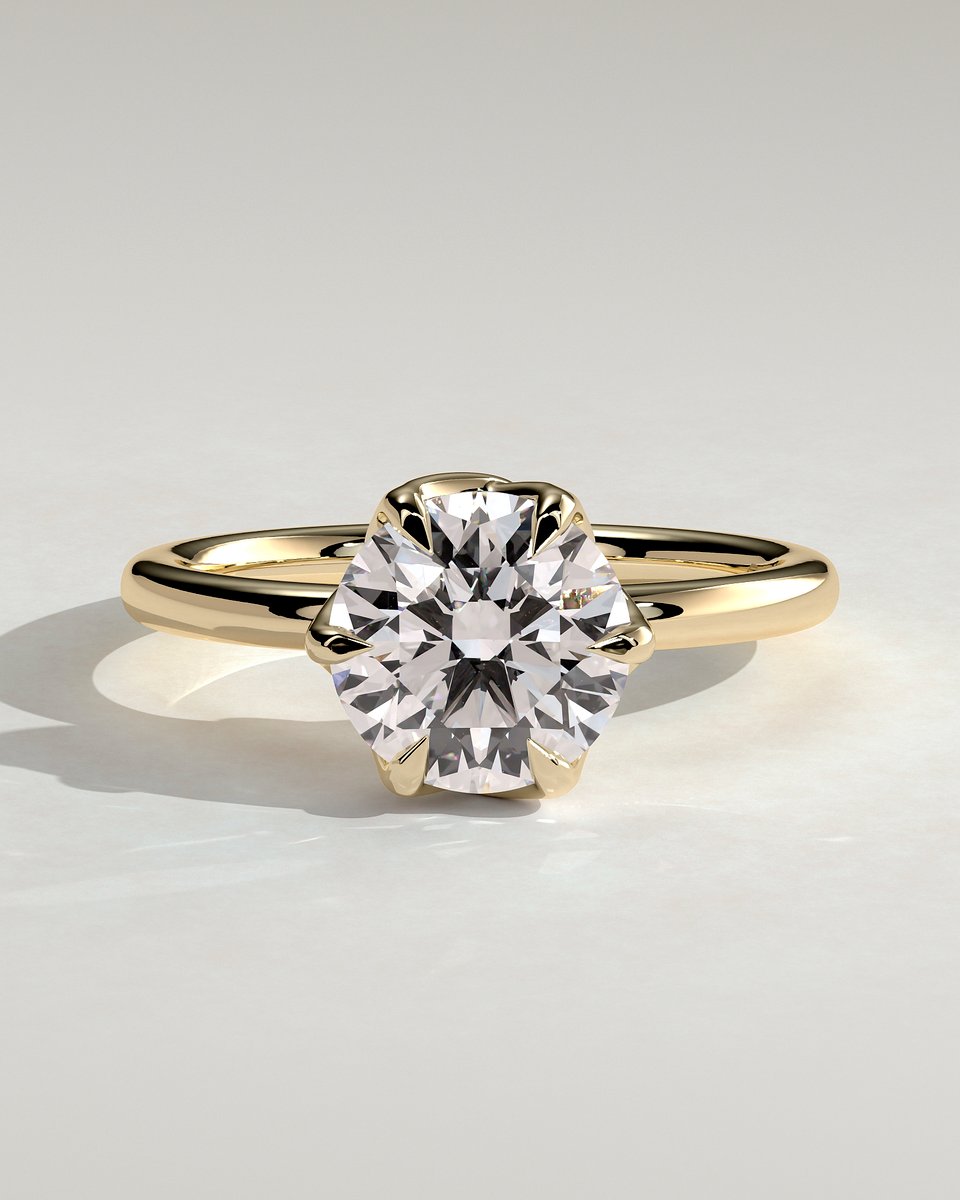 MET 0165 Round Solitaire Engagement Ring