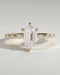 MET 0360 Elongated Hexagon Solitaire Engagement Ring