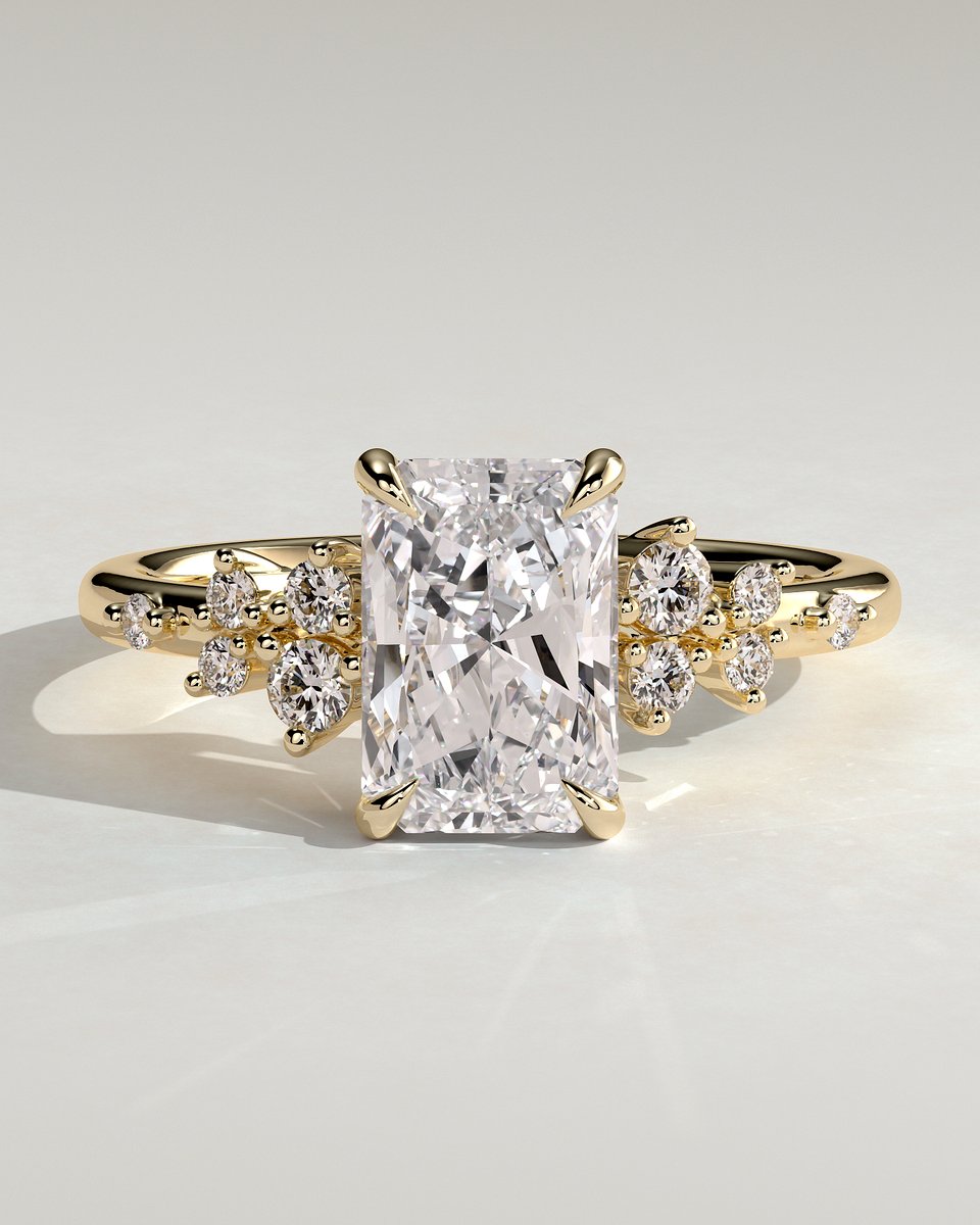 MET 0198 Radiant Solitaire Engagement Ring
