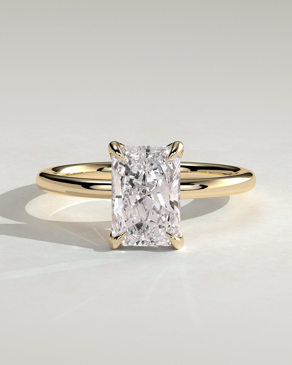 MET 0286 Radiant Solitaire Engagement Ring