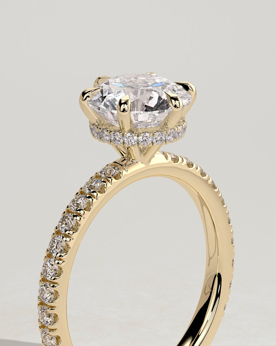 MET 0040 Round Solitaire Engagement Ring