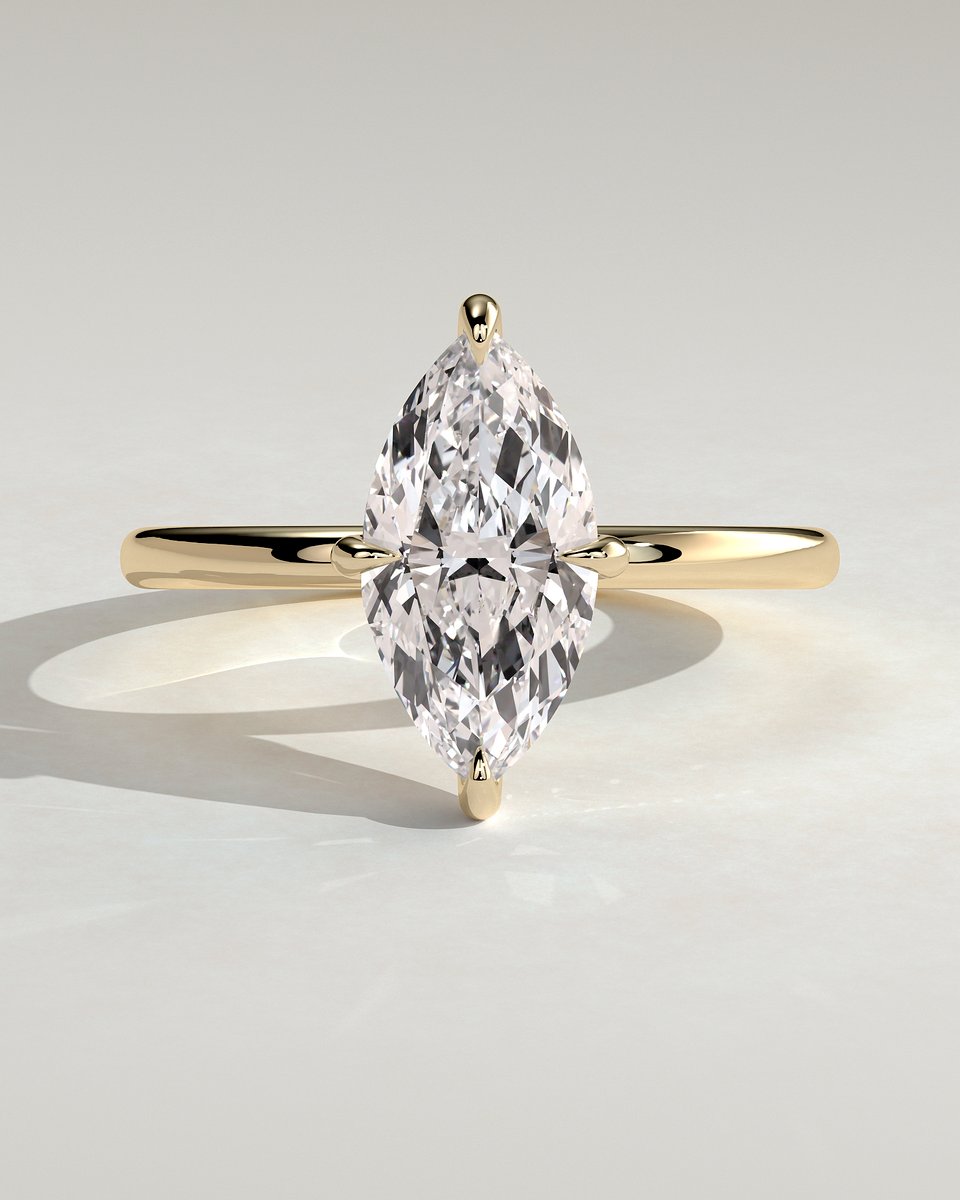 MET 0361 Marquise Solitaire Engagement Ring