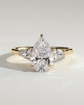 MET 0356 Pear Three Stone Engagement Ring