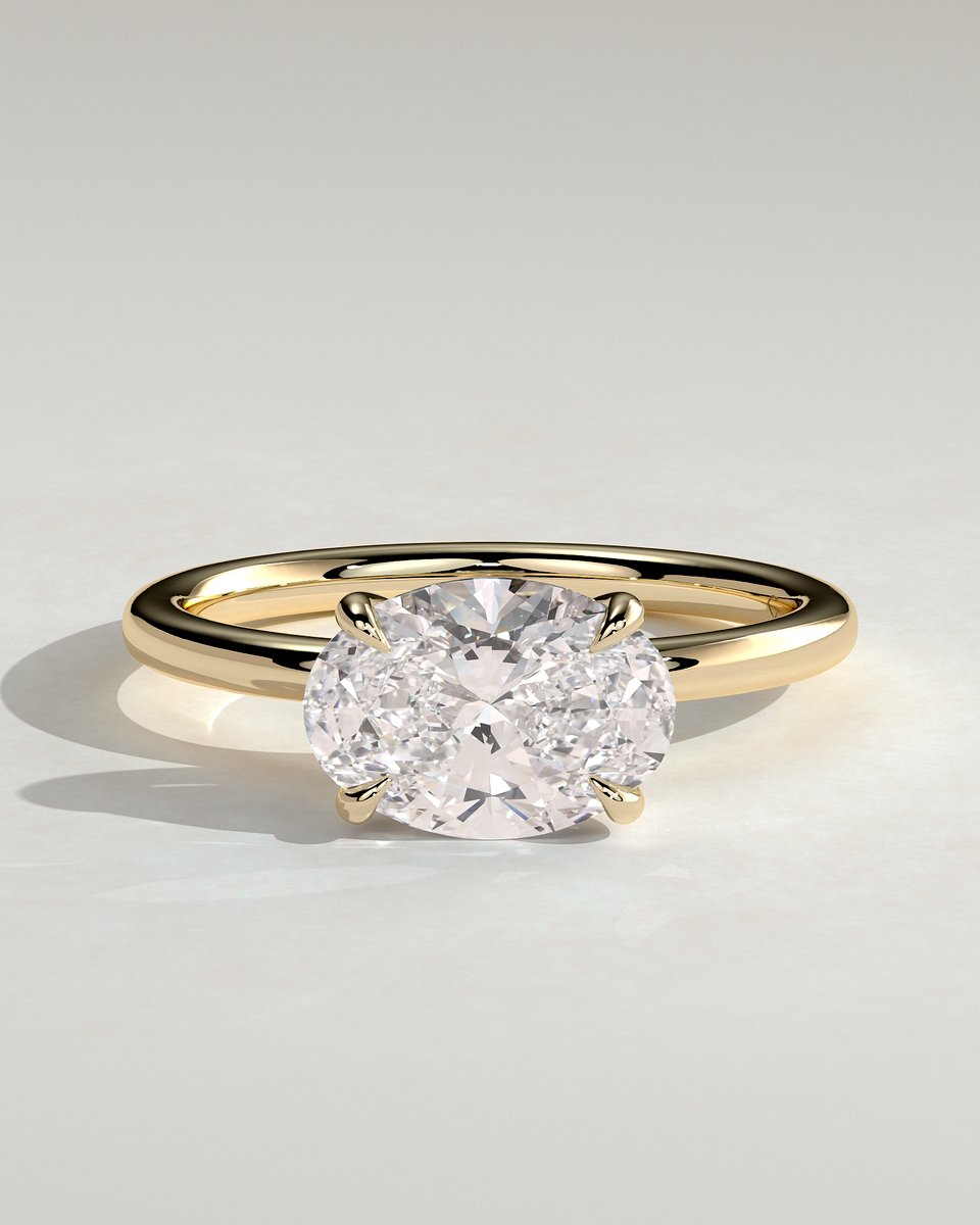 MET 0317 Oval Solitaire Engagement Ring