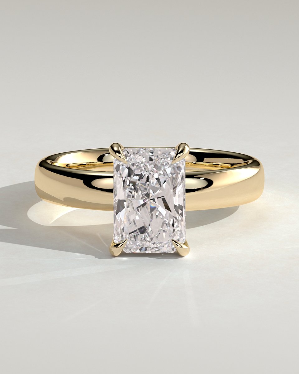 MET 0184 Radiant Solitaire Engagement Ring