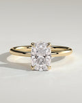 MET 0004 Elongated Cushion Solitaire Engagement Ring
