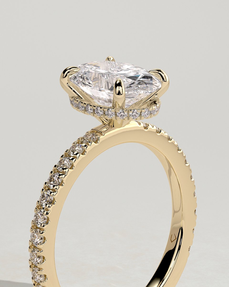 MET 0279 Oval Solitaire Engagement Ring