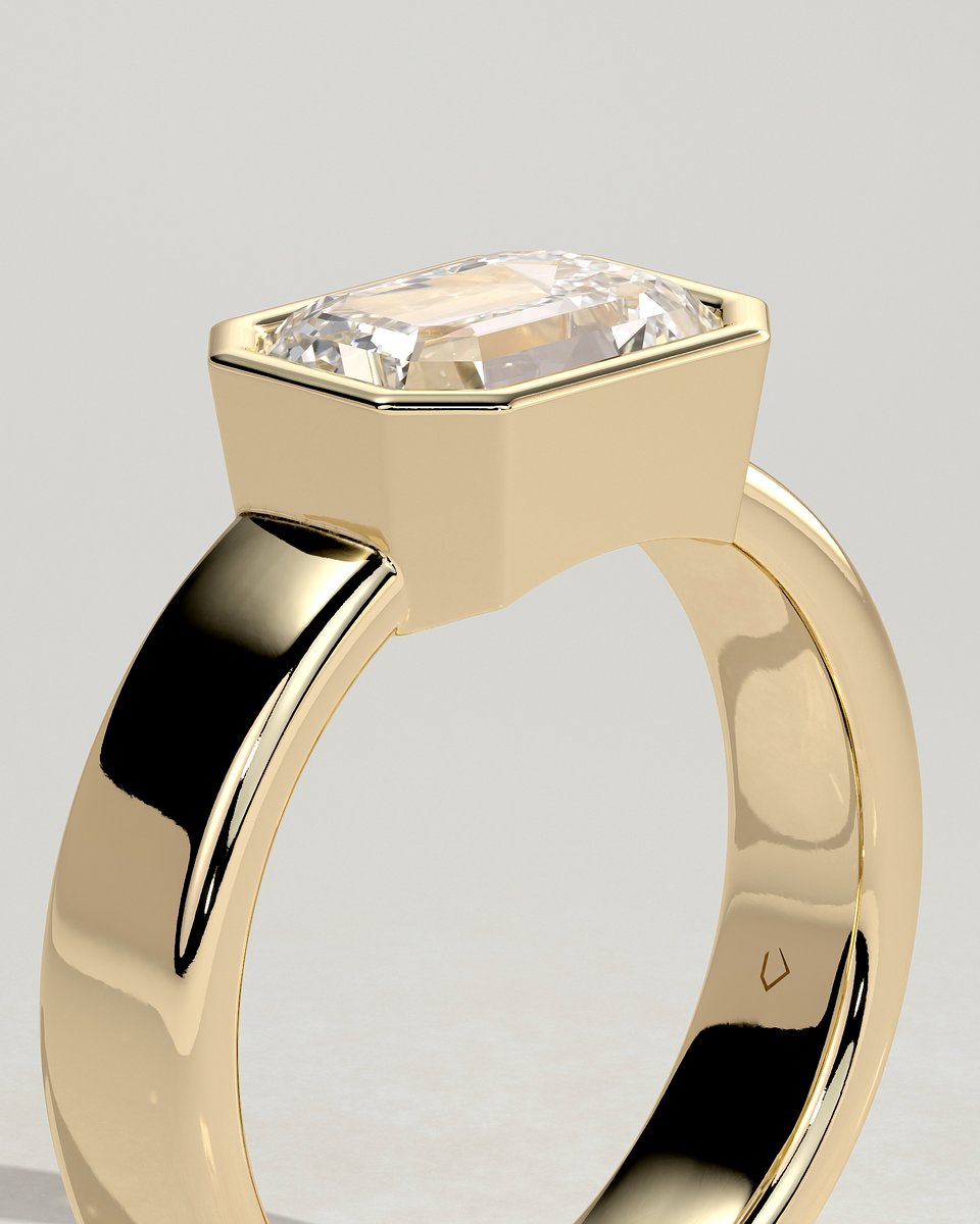 MET 0280 Emerald Solitaire Engagement Ring