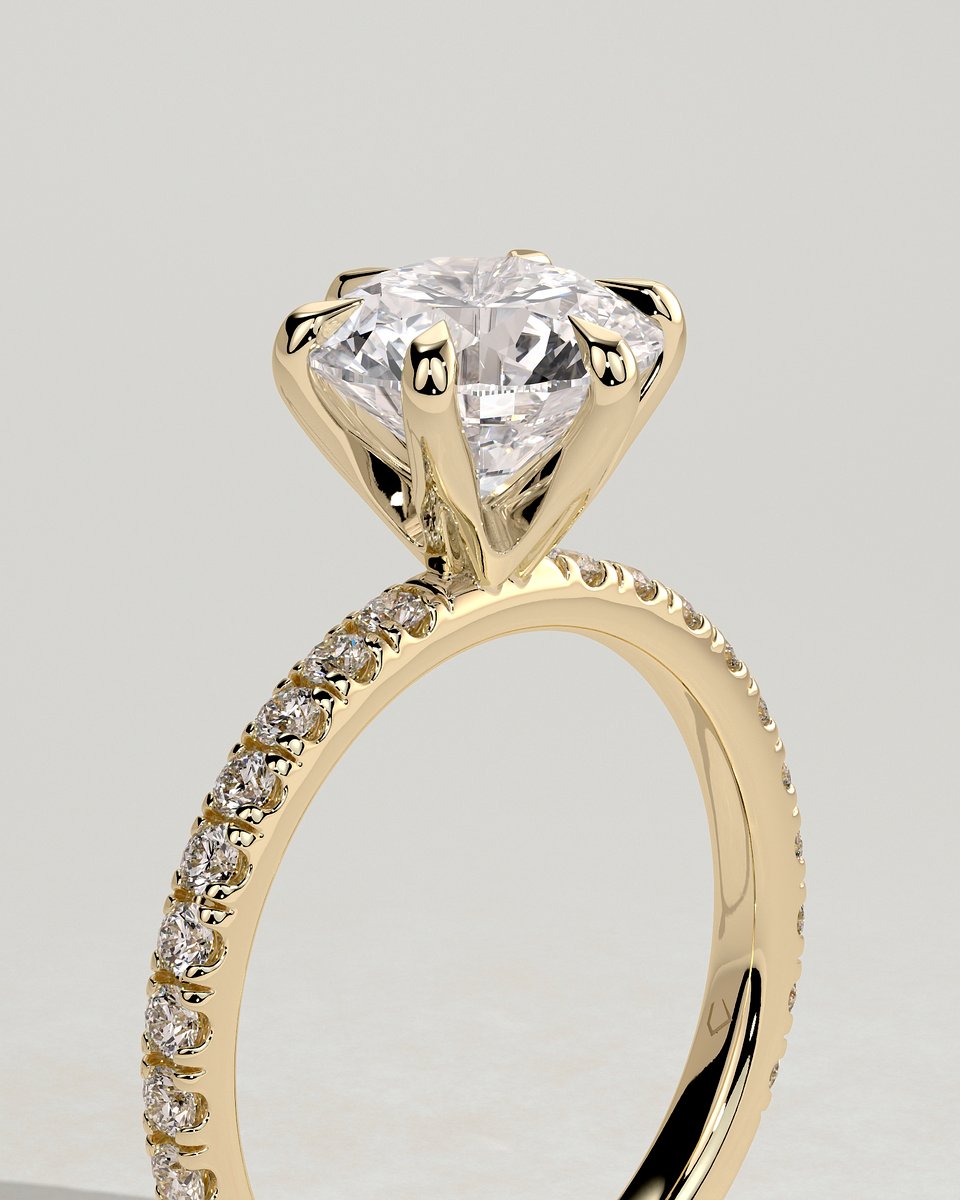 MET 0089 Round Solitaire Engagement Ring