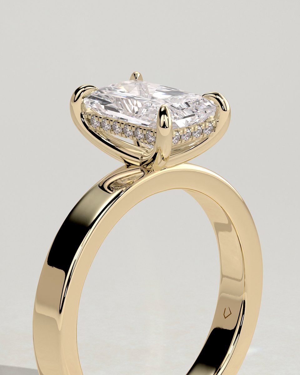 MET 0099 Radiant Solitaire Engagement Ring