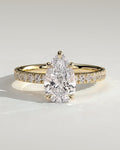 MET 0215 Pear Solitaire Engagement Ring
