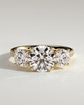 MET 0220 Round Three Stone Engagement Ring