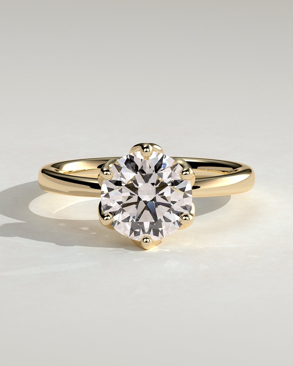 MET 0174 Round Solitaire Engagement Ring