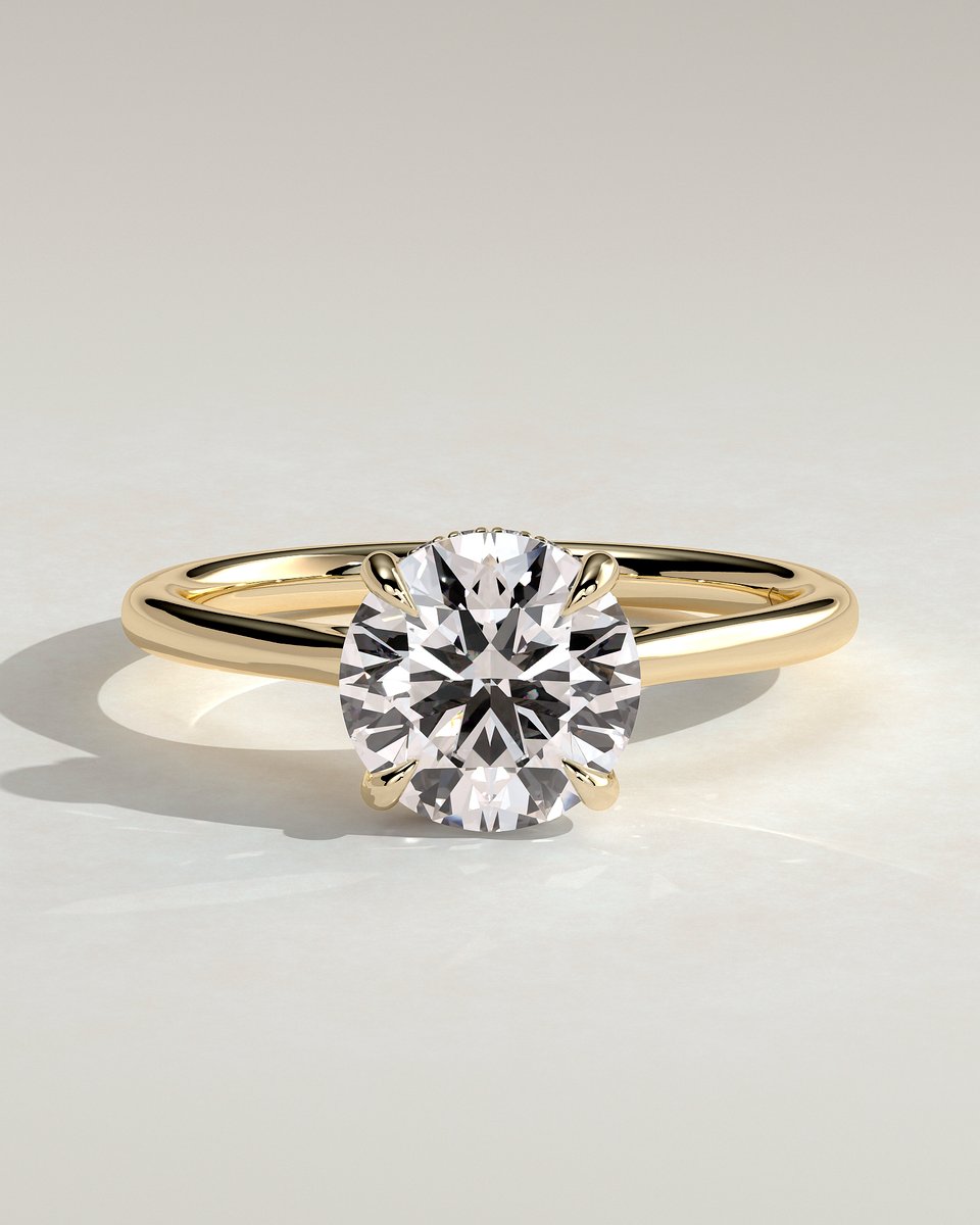MET 0332 Round Solitaire Engagement Ring