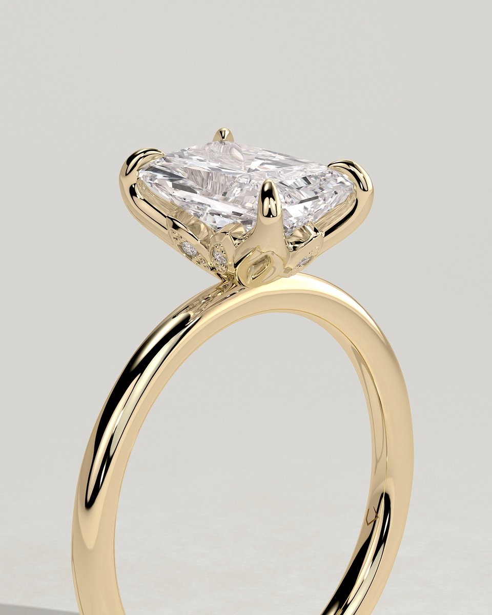 MET 0315 Radiant Solitaire Engagement Ring