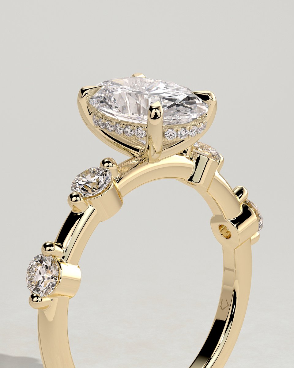 MET 0212 Oval Solitaire Engagement Ring