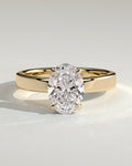 MET 0273 Oval Solitaire Engagement Ring