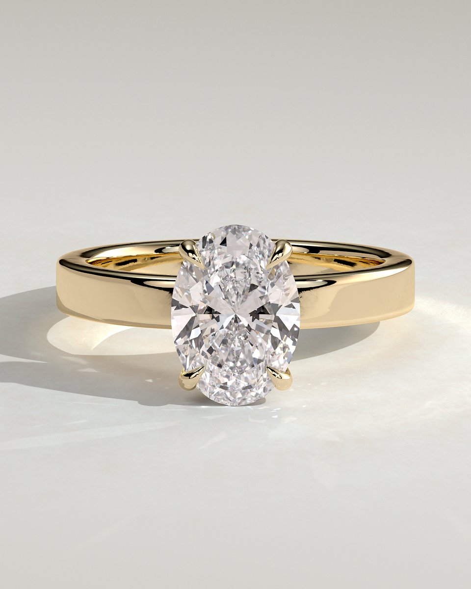MET 0273 Oval Solitaire Engagement Ring