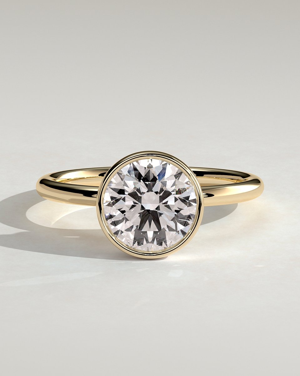 MET 0090 Round Solitaire Engagement Ring