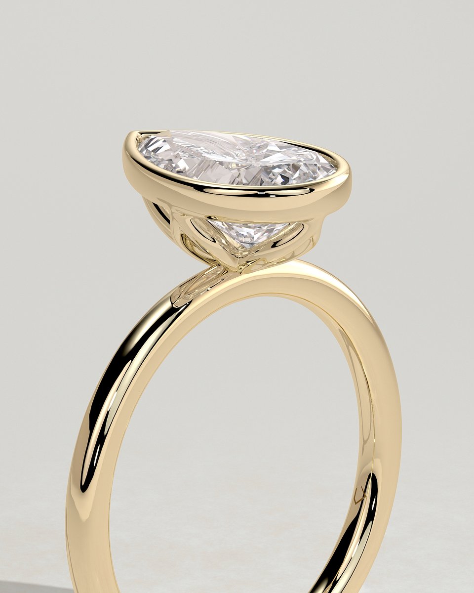MET 0353 Pear Solitaire Engagement Ring