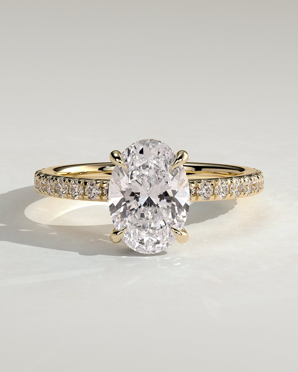 MET 0279 Oval Solitaire Engagement Ring