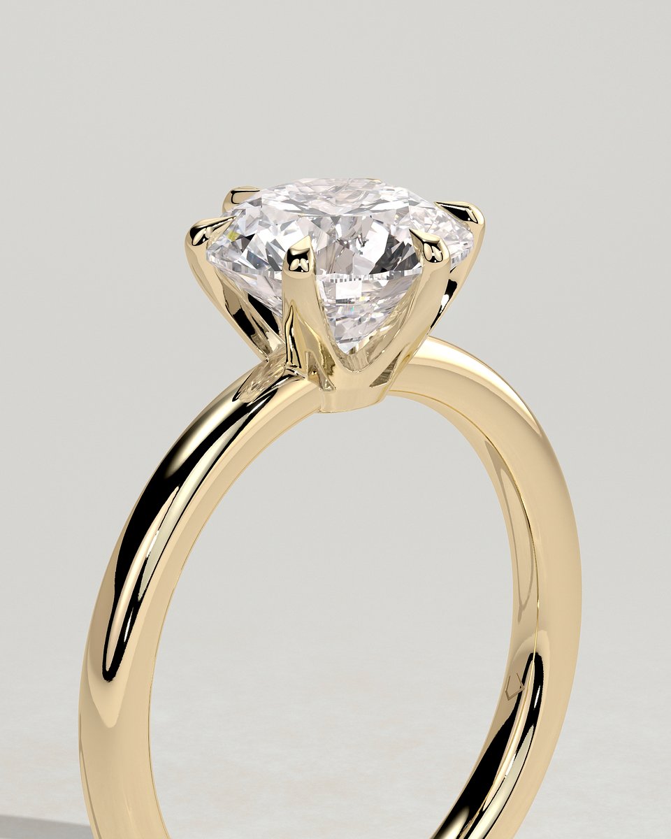 MET 0155 Round Solitaire Engagement Ring