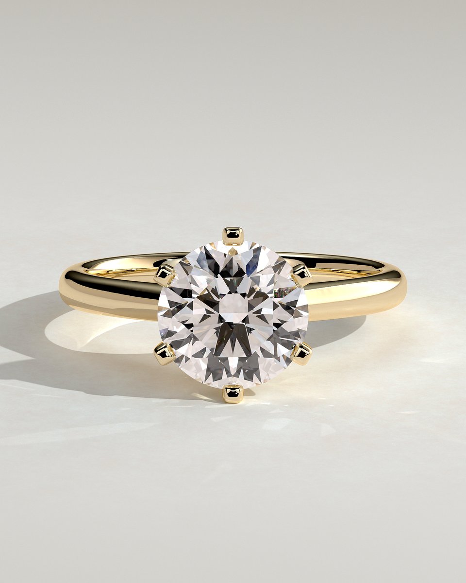 MET 0111 Round Solitaire Engagement Ring