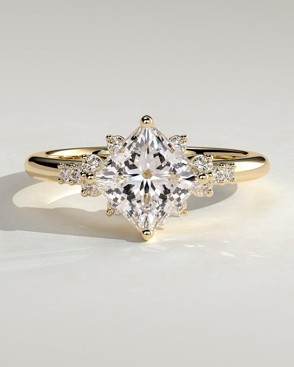 MET 0091 Princess Solitaire Engagement Ring