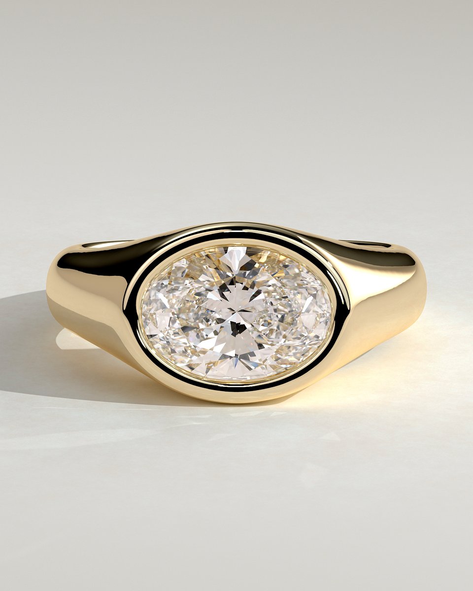 MET 0358 Oval Solitaire Engagement Ring