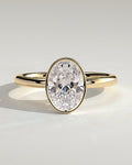 MET 0041 Oval Solitaire Engagement Ring