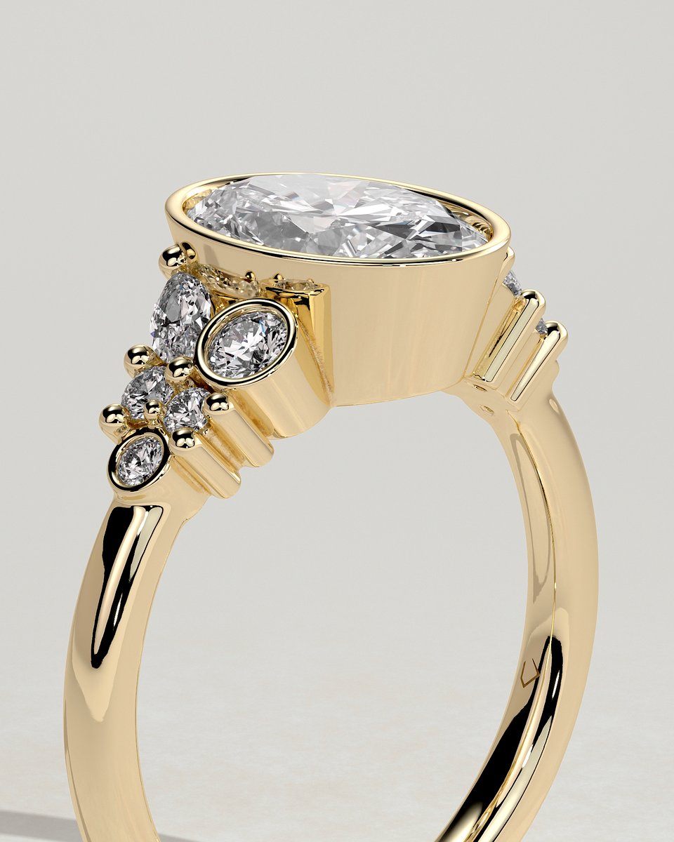 MET 0278 Oval Solitaire Engagement Ring