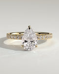 MET 0232 Pear Solitaire Engagement Ring