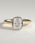 MET 0012 Elongated Cushion Solitaire Engagement Ring