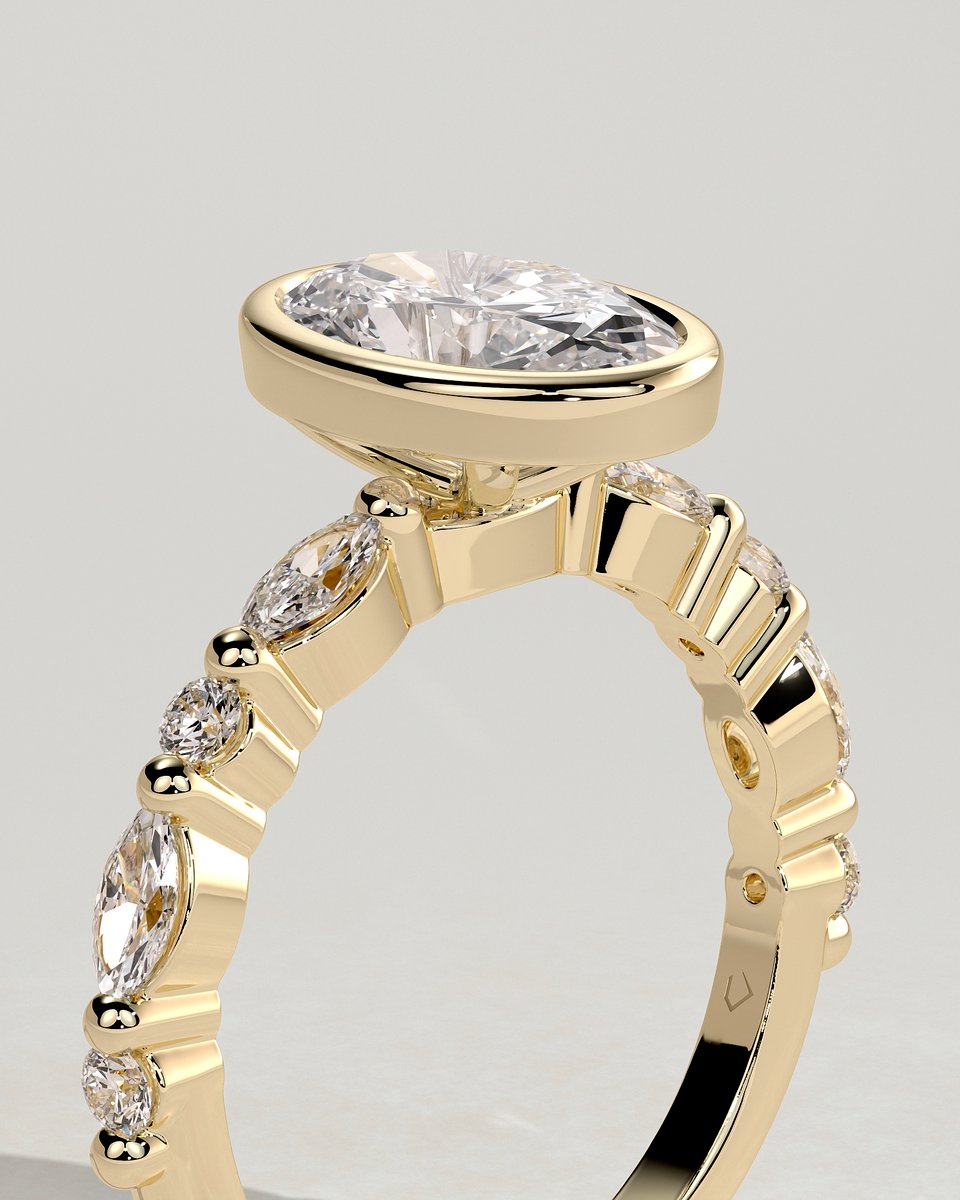 MET 0190 Oval Solitaire Engagement Ring