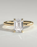 MET 0288 Emerald Solitaire Engagement Ring