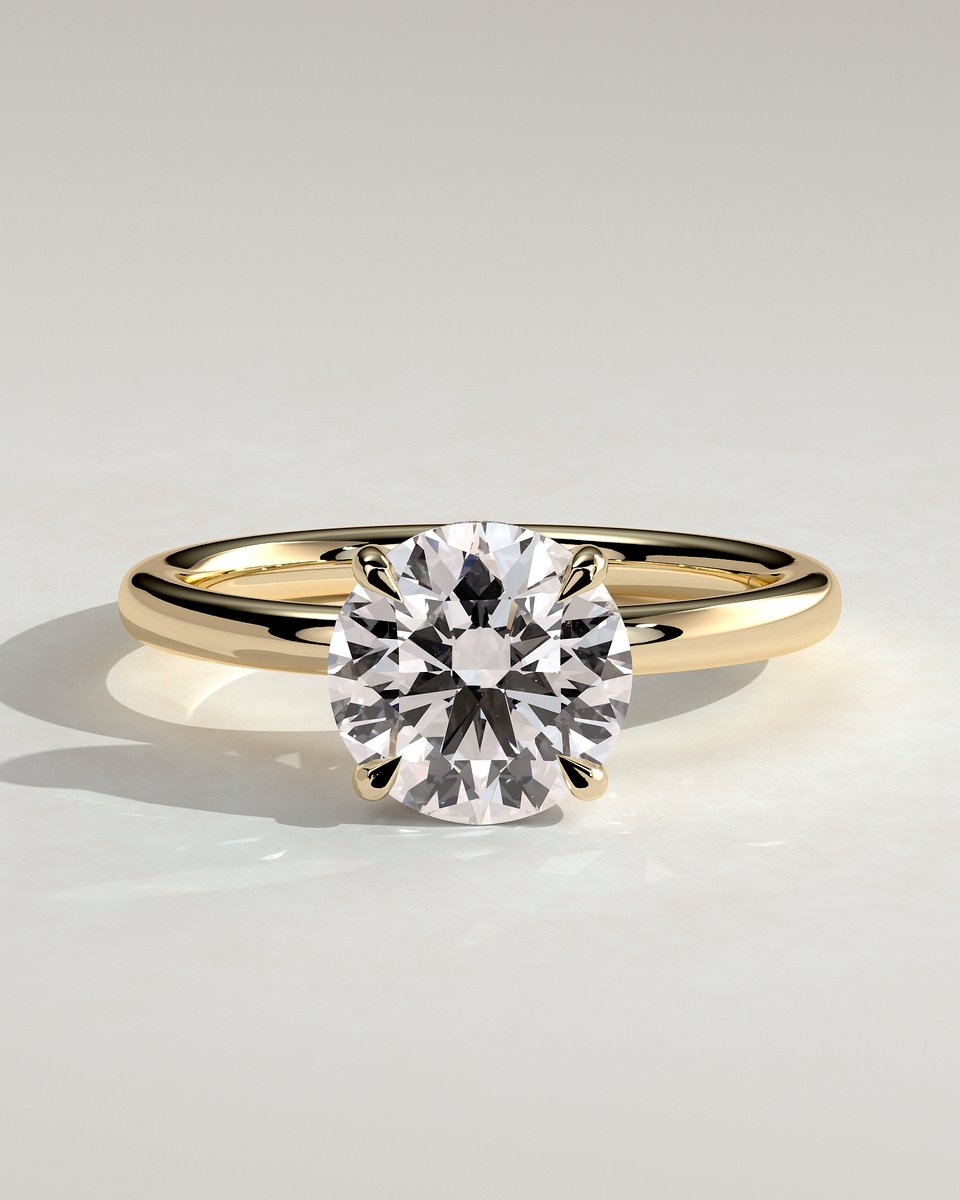 MET 0080 Round Solitaire Engagement Ring