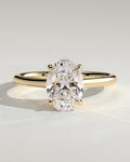MET 0043 Oval Solitaire Engagement Ring
