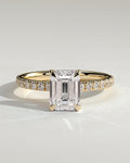 MET 0113 Emerald Solitaire Engagement Ring