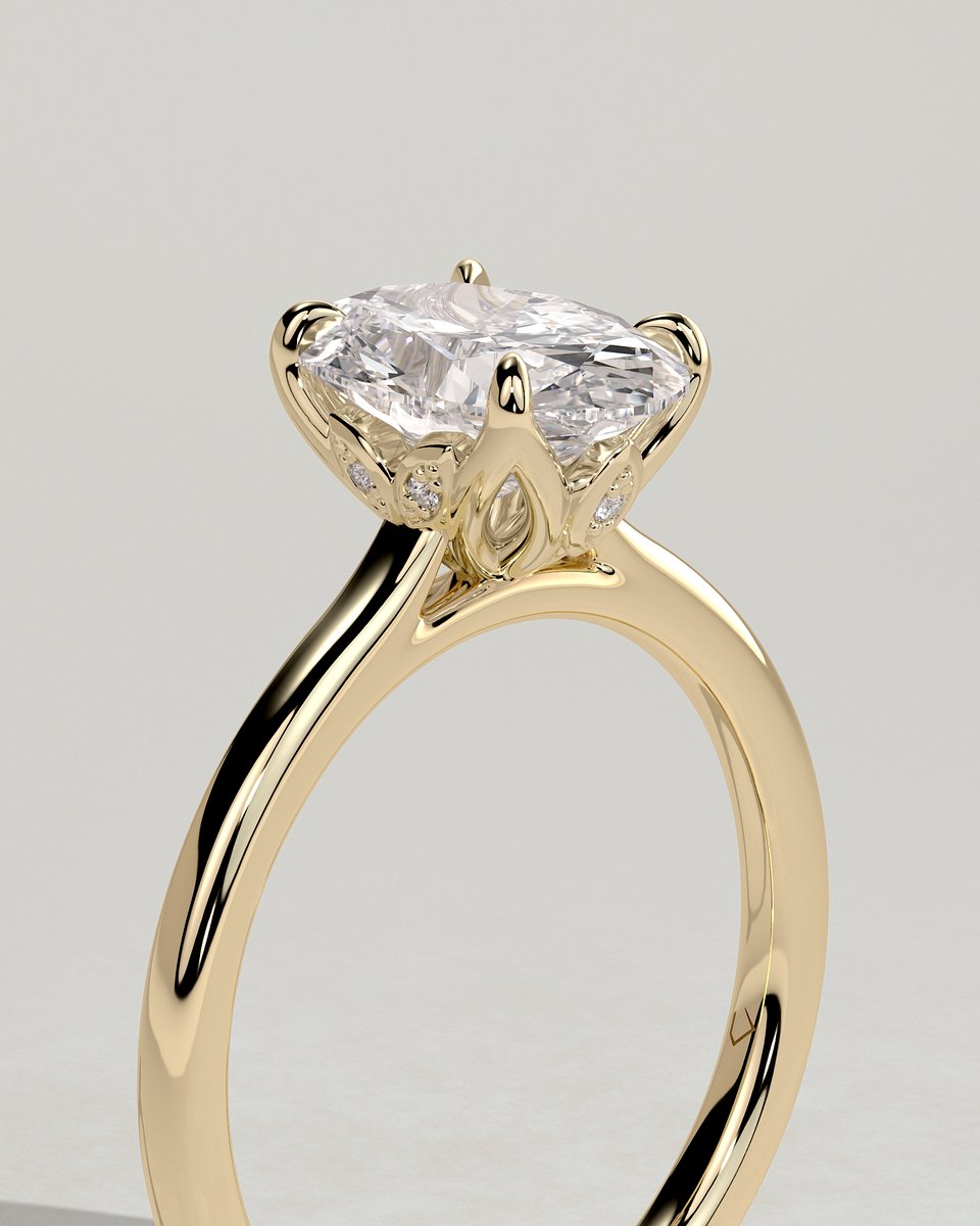 MET 0318 Oval Solitaire Engagement Ring