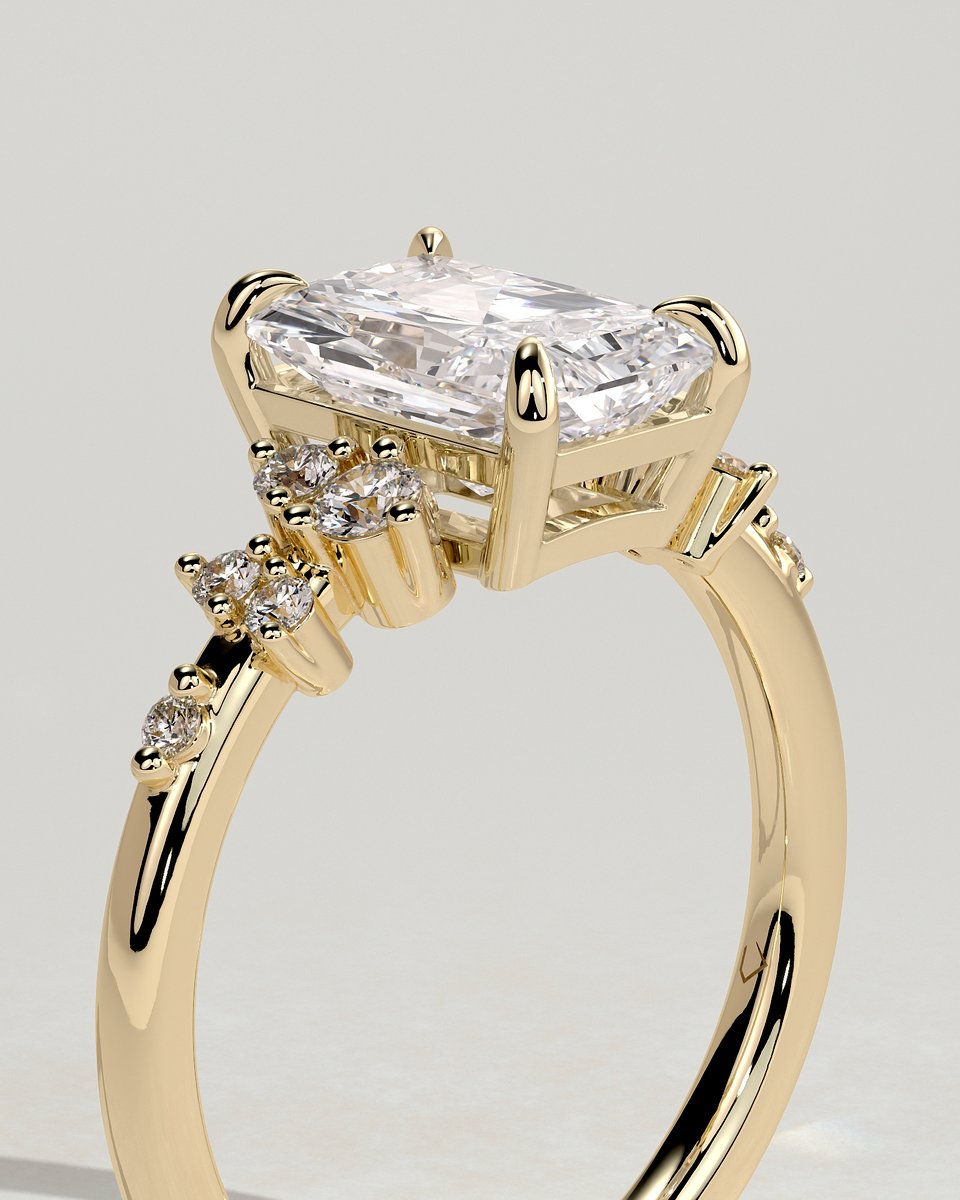 MET 0198 Radiant Solitaire Engagement Ring