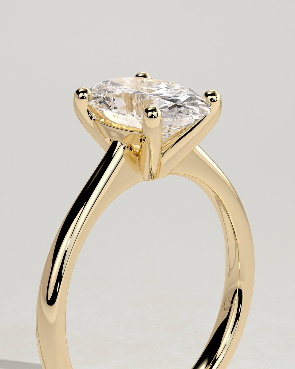 MET 0143 Oval Solitaire Engagement Ring