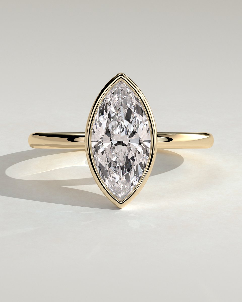 MET 0363 Marquise Solitaire Engagement Ring