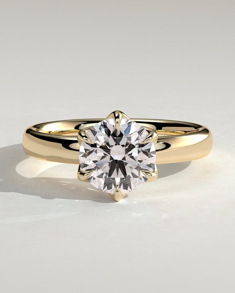 MET 0098 Round Solitaire Engagement Ring