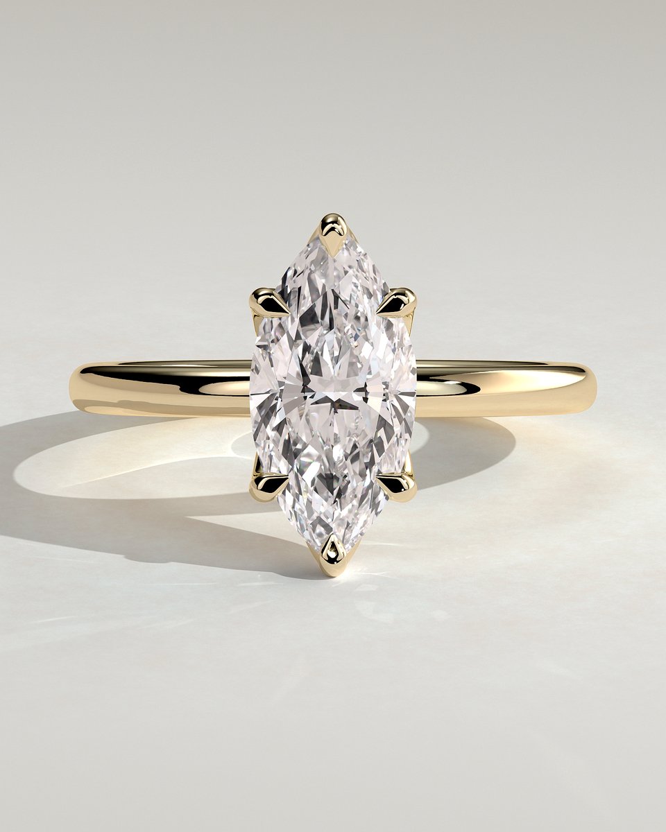 MET 0051 Marquise Solitaire Engagement Ring
