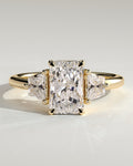 MET 0133 Radiant Three Stone Engagement Ring