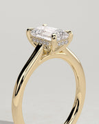MET 0066 Emerald Solitaire Engagement Ring