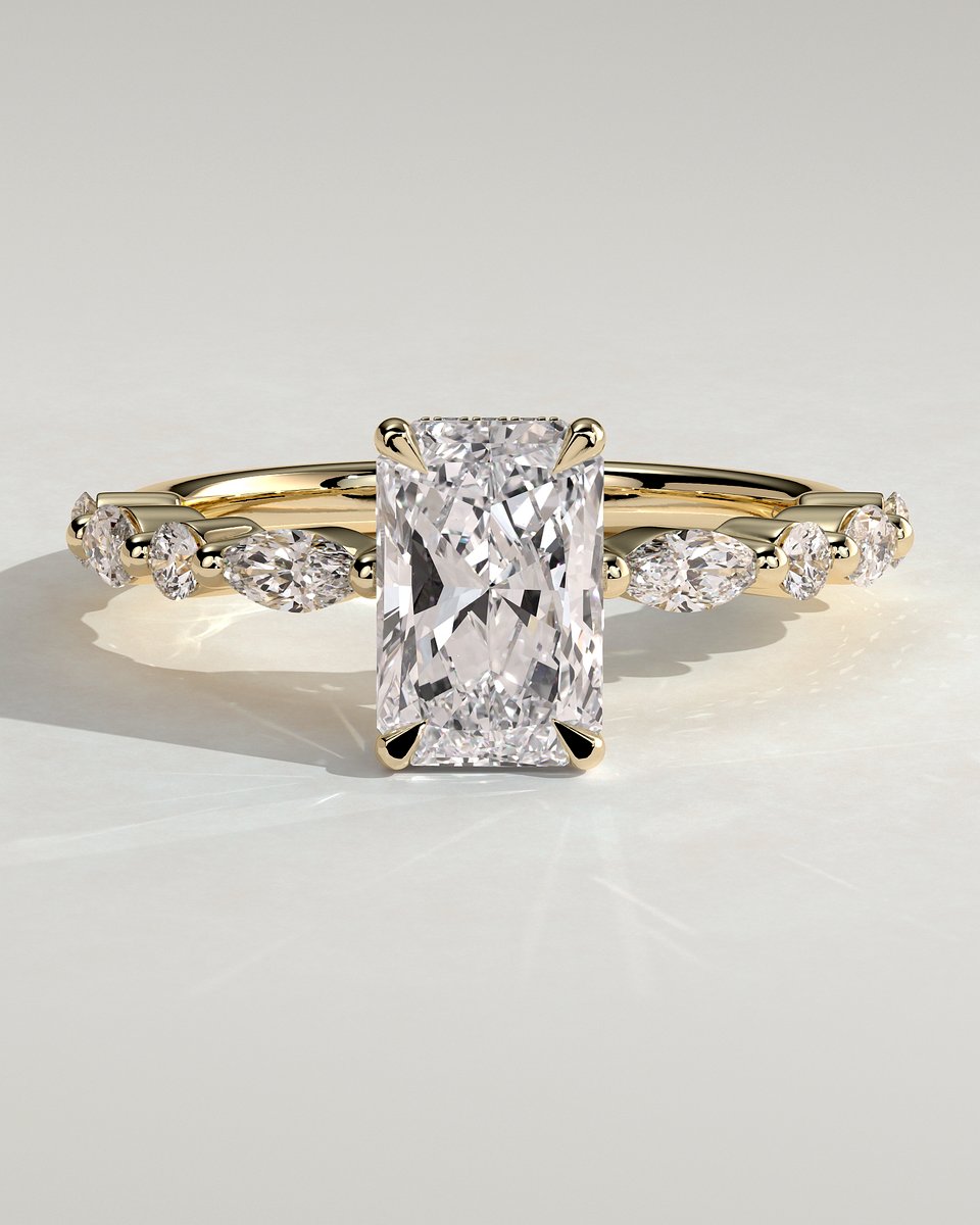 MET 0234 Radiant Solitaire Engagement Ring