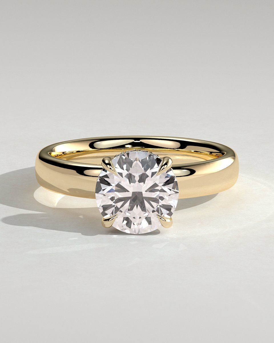 MET 0342 Round Solitaire Engagement Ring