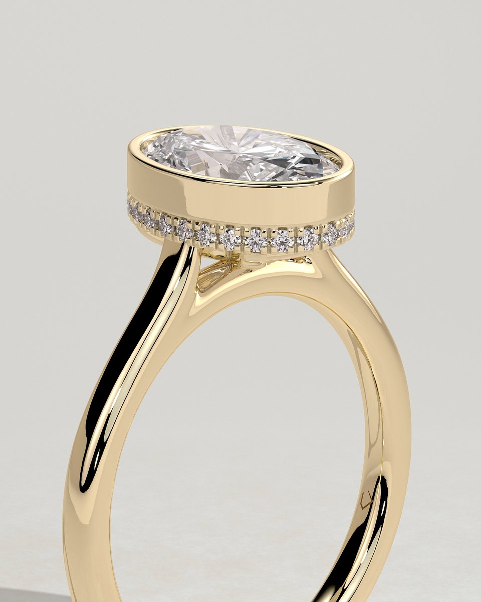 MET 0276 Oval Solitaire Engagement Ring