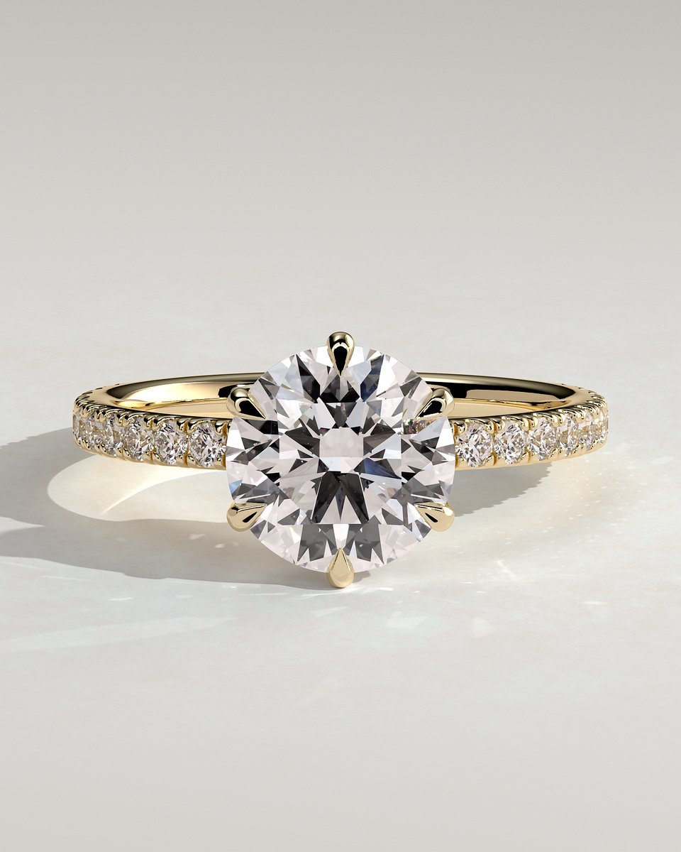 MET 0158 Round Solitaire Engagement Ring